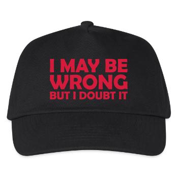 I may be wrong - Kids’ Baseball Cap - black - Front