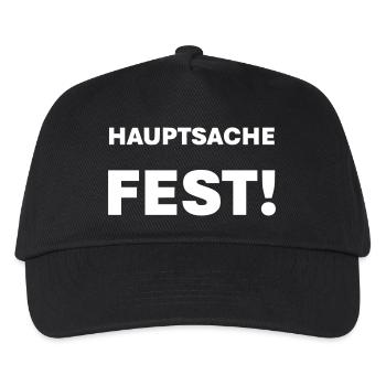 Hautsache fest - Kinder Basecap - Schwarz - Vorne