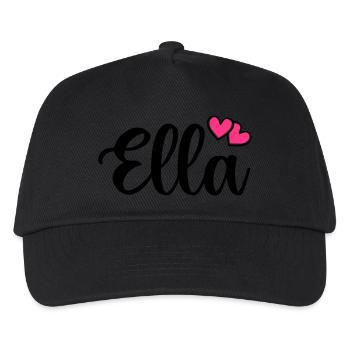 ella name - Kinder Basecap - Schwarz - Vorne