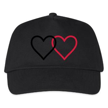 Hearts Couple Love - Kids’ Baseball Cap - black - Front