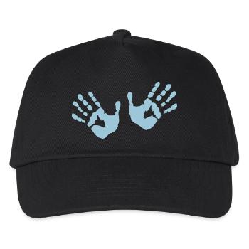 Hands - Hände - Kinder Basecap - Schwarz - Vorne