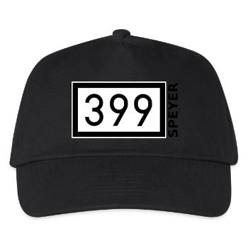 Rheinkilometer 399 Speyer - Kinder Basecap - Schwarz - Vorne