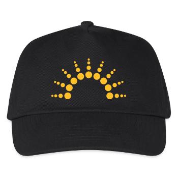 Half-circle circles points Sun logo - Kids’ Baseball Cap - black - Front