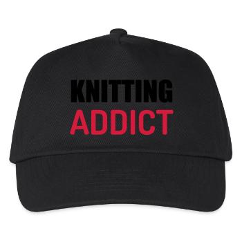 Stricken / stricker / Sticken / mode - Kinder Basecap - Schwarz - Vorne