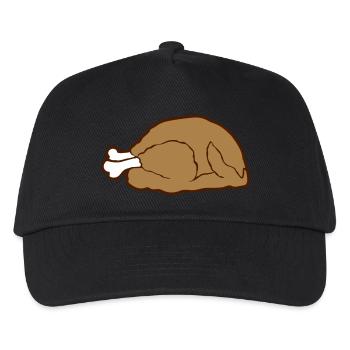 Cartoon turkey roast - Kids’ Baseball Cap - black - Front