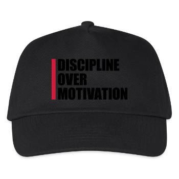 discipline over motivation quote - Kids’ Baseball Cap - black - Front