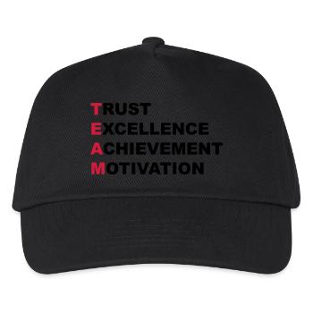 team - Kids’ Baseball Cap - black - Front