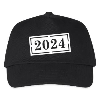 2024 Jahr - Kinder Basecap - Schwarz - Vorne
