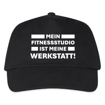 Mein Fitnessstudio ist meine Werkstatt - Kinder Basecap - Schwarz - Vorne