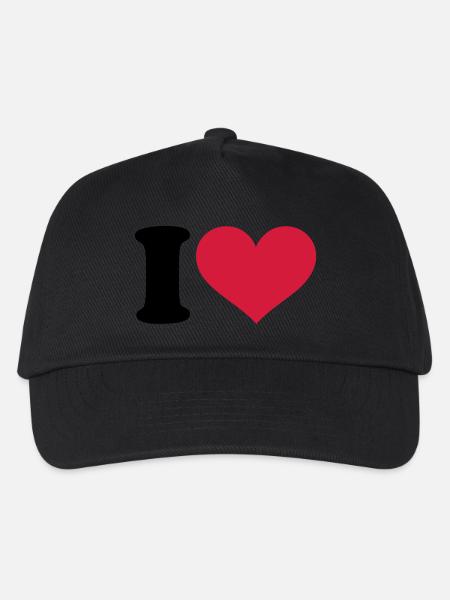 I - HEART - Casquette de baseball Enfant - noir