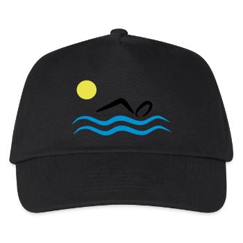 open water swimming - Kids’ Baseball Cap - black - Front