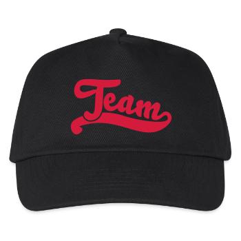 team - Kids’ Baseball Cap - black - Front