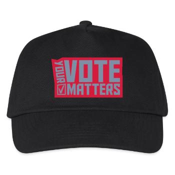 your vote matters quote - Kids’ Baseball Cap - black - Front