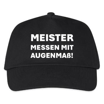 Masters measure with a sense of proportion - Kids’ Baseball Cap - black - Front