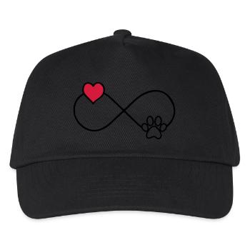 Dog Paw Love Forever - Kids’ Baseball Cap - black - Front