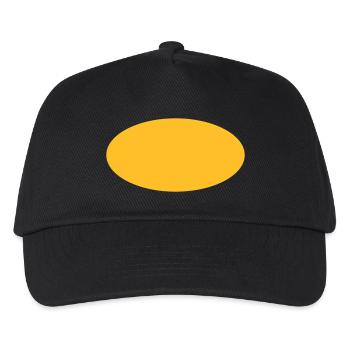 Oval / Ellipse (1c) - Kinder Basecap - Schwarz - Vorne