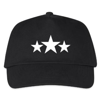 3 stars x2 FR - Casquette de baseball Enfant - noir - Devant