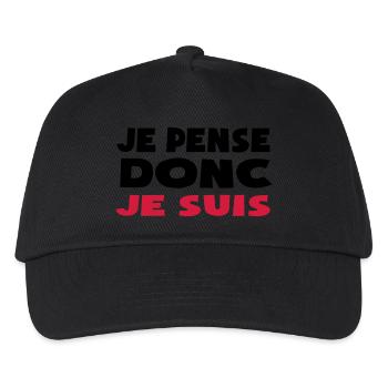 je pense donc je suis doute philosophique - Casquette de baseball Enfant - noir - Devant