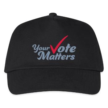 your vote matters Zitat - Kinder Basecap - Schwarz - Vorne