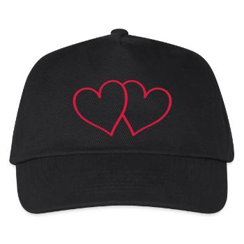 Hearts Heart - Kids’ Baseball Cap - black - Front
