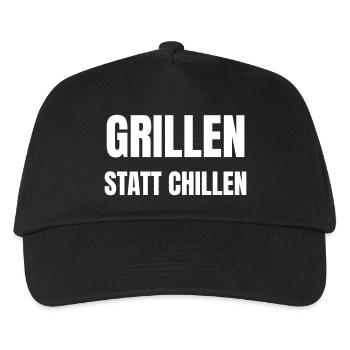 Grillen statt Chillen - Kinder Basecap - Schwarz - Vorne