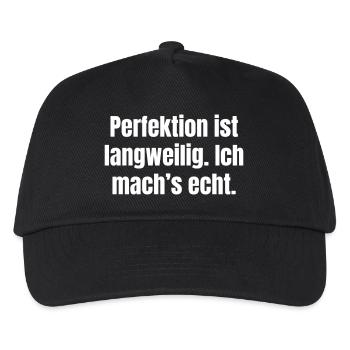 Perfection is boring. I'm really doing it. - Kids’ Baseball Cap - black - Front