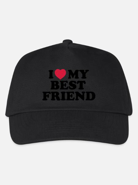 I love my best friend - Kids’ Baseball Cap - black