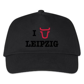 I Love Leipzig - Kinder Basecap - Schwarz - Vorne