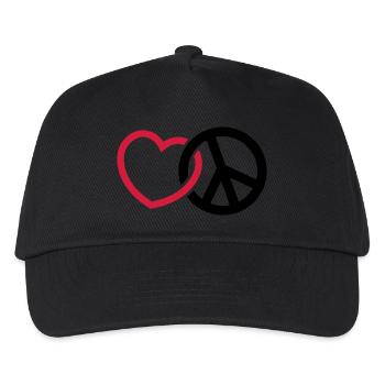 love peace - Kids’ Baseball Cap - black - Front