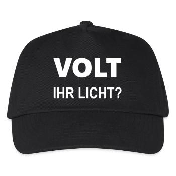 Volt Ihr Licht - Kinder Basecap - Schwarz - Vorne