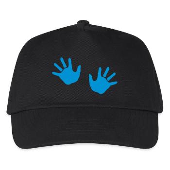 baby - hands - handprint - Kids’ Baseball Cap - black - Front