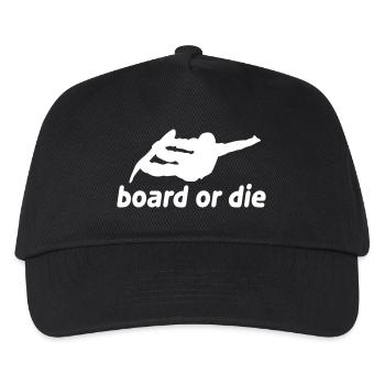 board or die - Casquette de baseball Enfant - noir - Devant
