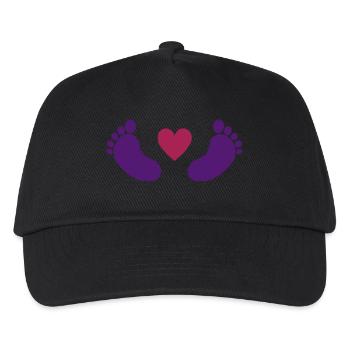 Baby feet - Kids’ Baseball Cap - black - Front