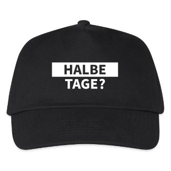 Half days? - Kids’ Baseball Cap - black - Front