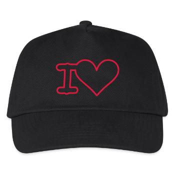 i love - Kinder Basecap - Schwarz - Vorne