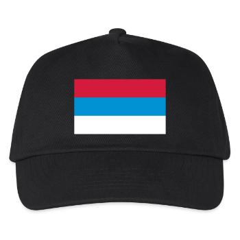 Nationalflagge von Serbien - Kinder Basecap - Schwarz - Vorne