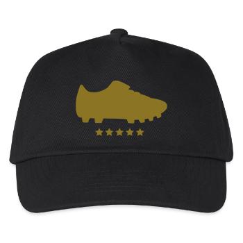 fußballschuh_gold star - Kinder Basecap - Schwarz - Vorne