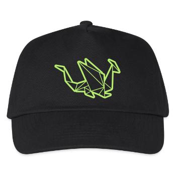 Origami: stolzer Drache - Kids’ Baseball Cap - black - Front