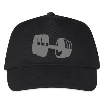 weight halter cross bodybuilding fitness body 50504 - Kids’ Baseball Cap - black - Front