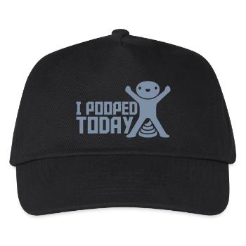 I pooped today Zitat - Kinder Basecap - Schwarz - Vorne