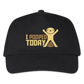 I pooped today Zitat - Kinder Basecap - Schwarz - Vorne