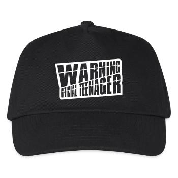 avertissement citation officielle d’adolescent - Casquette de baseball Enfant - noir - Devant
