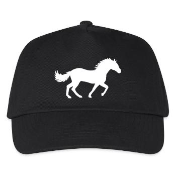 Conception de silhouette de cheval de course - Casquette de baseball Enfant - noir - Devant