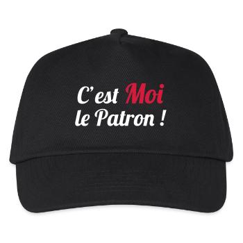 c'est MOI le Patron ! - Kinder Basecap - Schwarz - Vorne