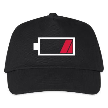 Battery empty - Kids’ Baseball Cap - black - Front