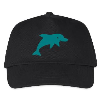 delphins - Kinder Basecap - Schwarz - Vorne