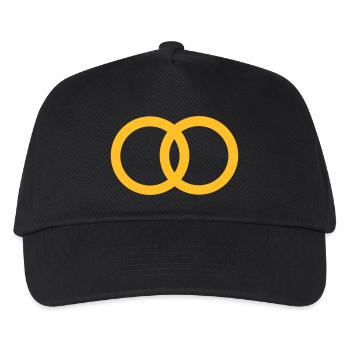 Ringe - Ehe - Hochzeit - Kinder Basecap - Schwarz - Vorne
