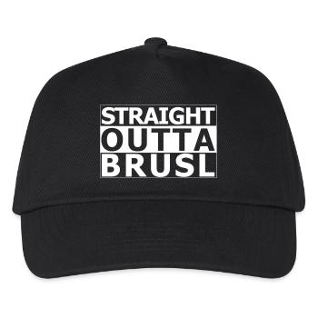straight outta brusl - Kinder Basecap - Schwarz - Vorne