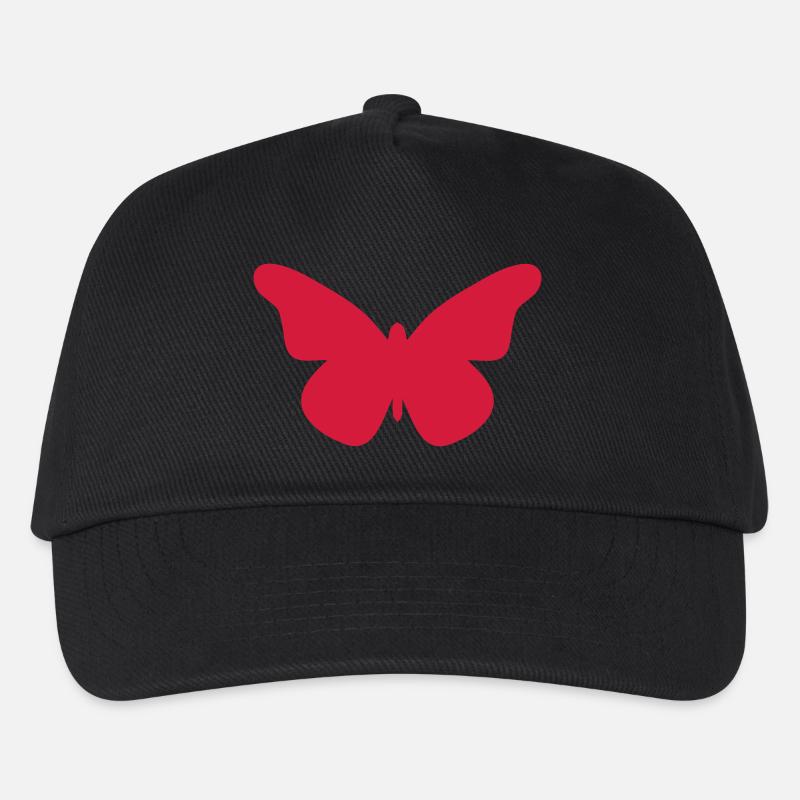 Schmetterling - Kinder Basecap - Schwarz