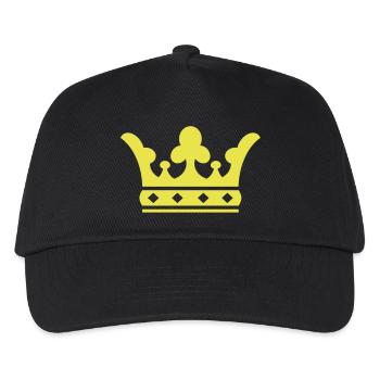 Gold crown - Kids’ Baseball Cap - black - Front